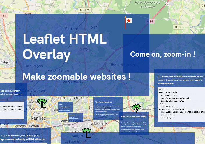 Leaflet HTML Overlay